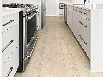 Laminate flooring in a kitchen