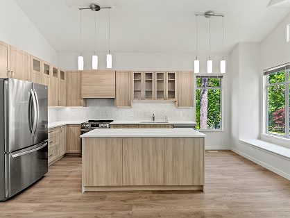 Vinyl flooring in a kitchen